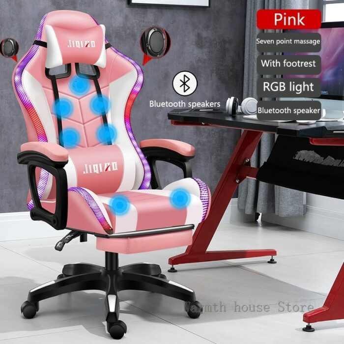 Gaming chair, office chair PU leather chair, ergonomic adjustable racing chair, swivel computer chair RU Warehouse freeshipping 4