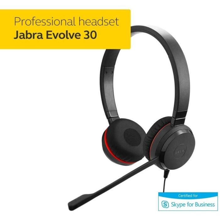 Original Jabra EVOLVE 30 Mono Stereo Wired Headset Noise Cancelling Headphones Mute Button Telephone Earphones MS/UC With Mic 4