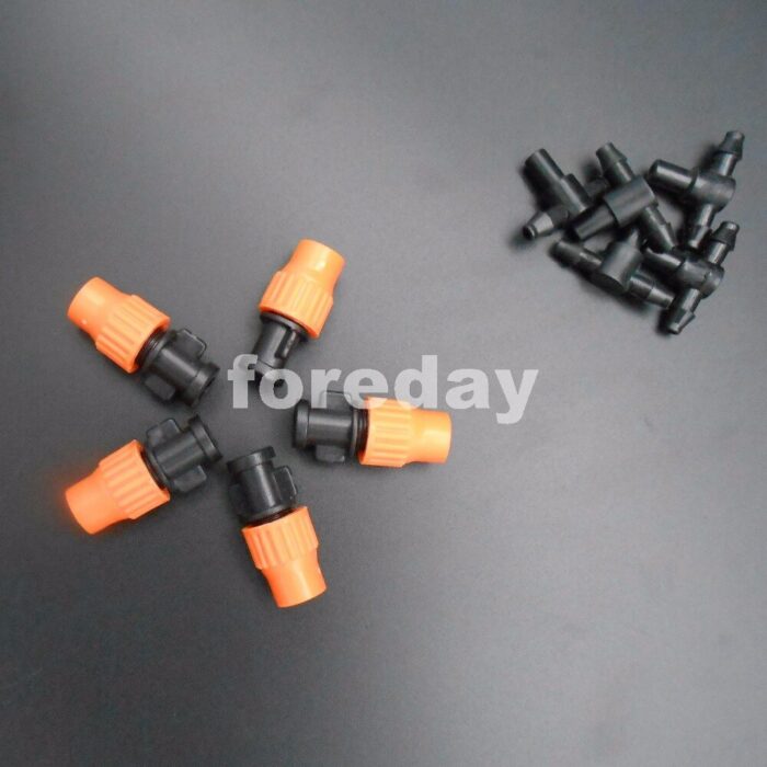 1000PCS NEW Tee micro spray atomizing nozzle 4MM T-joint adjustable Home Gardening 4 5MM greenhouses 1000PCS/LOT * FD036X1000 5