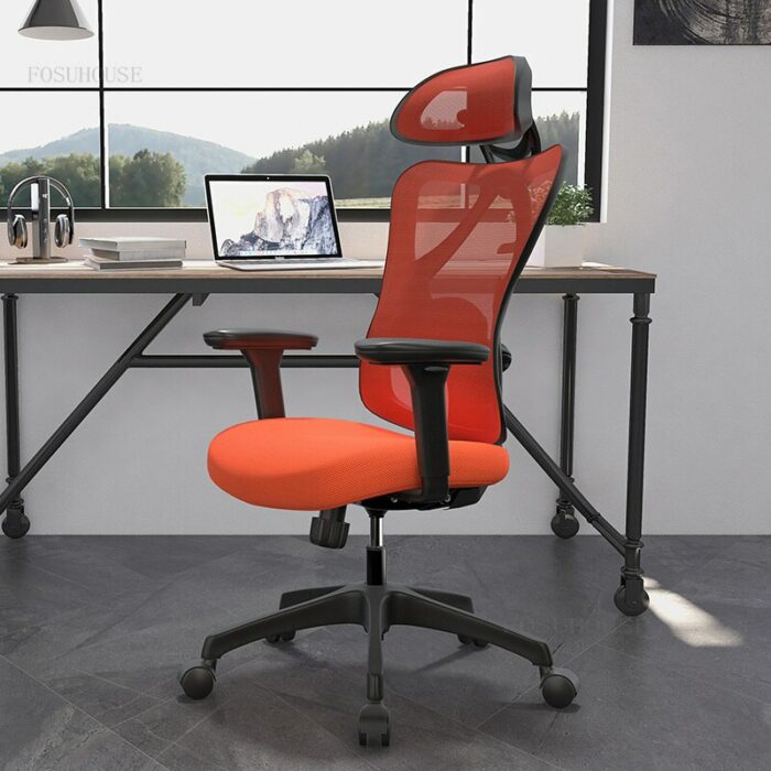 Modern Minimalist Office Chairs Lift Swivel Creative Fashion Backrest Gaming Chair Home Reclining Leisure Armrest Computer Chair 3