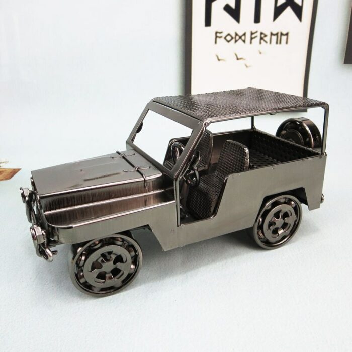 Creative Handmade Artware Retro Car Model Home Decoration Accessories Realistic Nostalgic Iron Car Office Desk Room Decor Gift 4