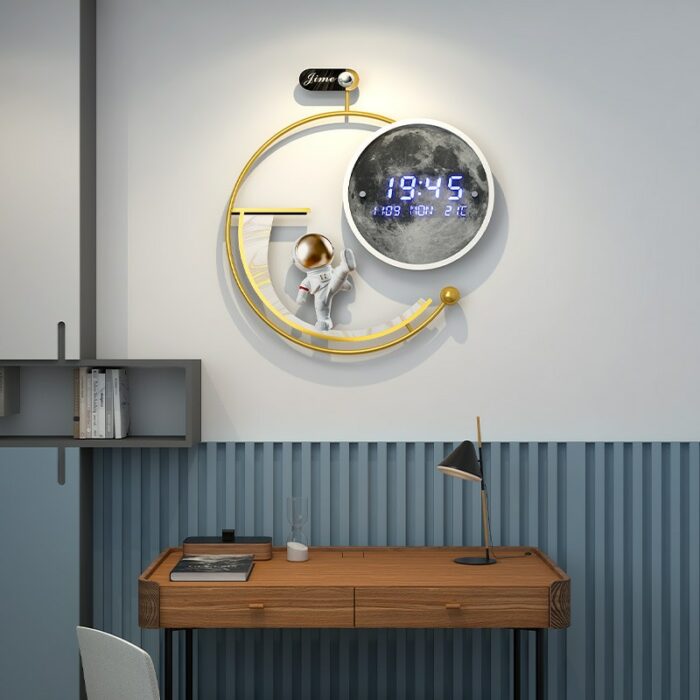 Modern Led Digital Wall Clock 3D Luminous Mute Electronic Creativity Wall Clock Led Wall Clock Jump Second Clock Home Decoration 3