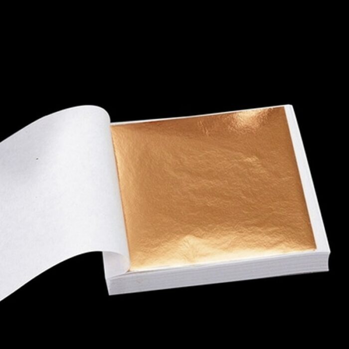 100pcs9x9cm Art Craft Design Paper Sheets Practical Pure Shiny Gold Silver Rose gold Leaf for Gilding DIY Craft Party Decoration 3