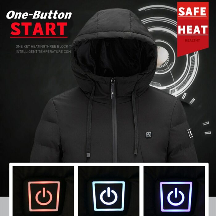 Heated Jackets Men's Vest 11 Areas USB Winter Outdoor Electric Heating Women's Jacket Warm Thermal Clothing Heatable Cotton Vest 6