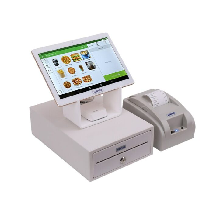 HSPOS 10 Inch Tablet PC Cash Register Android 9 POS System with Thermal Printer Cash Box and Free Software 3