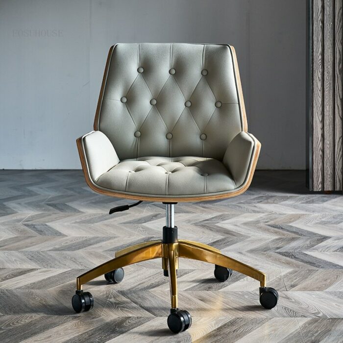 Nordic Office Chairs Office Furniture Swivel Chair Computer Chair for Bedroom Armchair Backrest Chair Desk Chair Vanity Chair 2