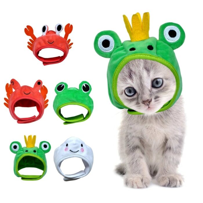 Cute Hat for Cat Cartoon Design Dress Up Costume Pet Cap Keep Warm Headwear Cosplay Accessories for Cats Small Dogs Y5GB 1