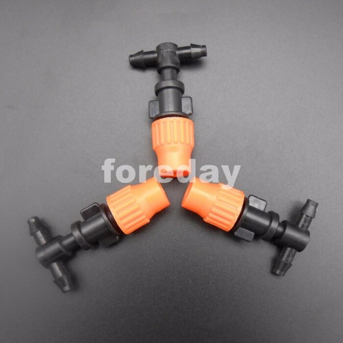 1000PCS NEW Tee micro spray atomizing nozzle 4MM T-joint adjustable Home Gardening 4 5MM greenhouses 1000PCS/LOT * FD036X1000 3