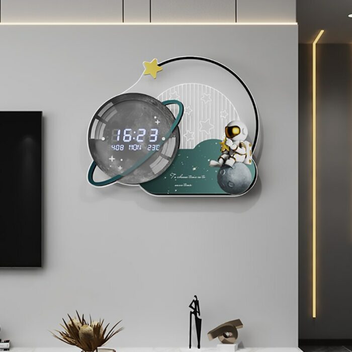 Modern Led Digital Wall Clock 3D Luminous Mute Electronic Creativity Wall Clock Led Wall Clock Jump Second Clock Home Decoration 5