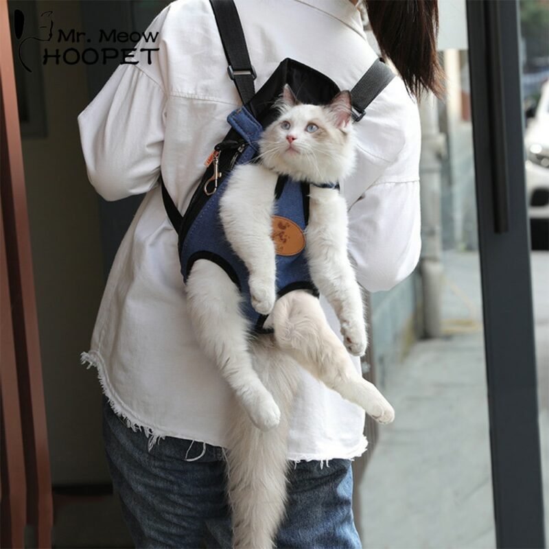 Hoopet Pet Cat Carrier Fashion Travel Bag Dog Backpack Breathable Pet Bags Shoulder Puppy Carrier 2