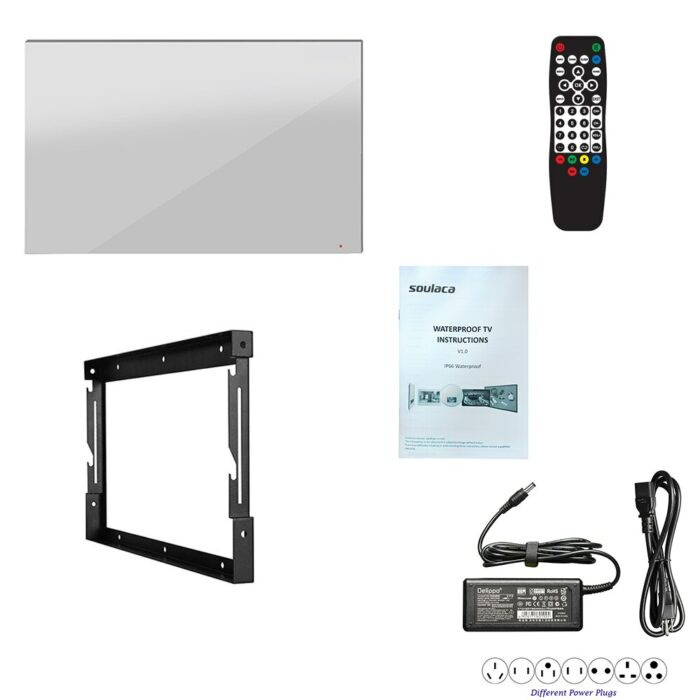 Soulaca Kitchen TV 22 Inch Magic Mirror Touch Screen Led TV for Bathroom IP66 Waterproof Android9.0 System Wi-Fi&Bluetooth 4