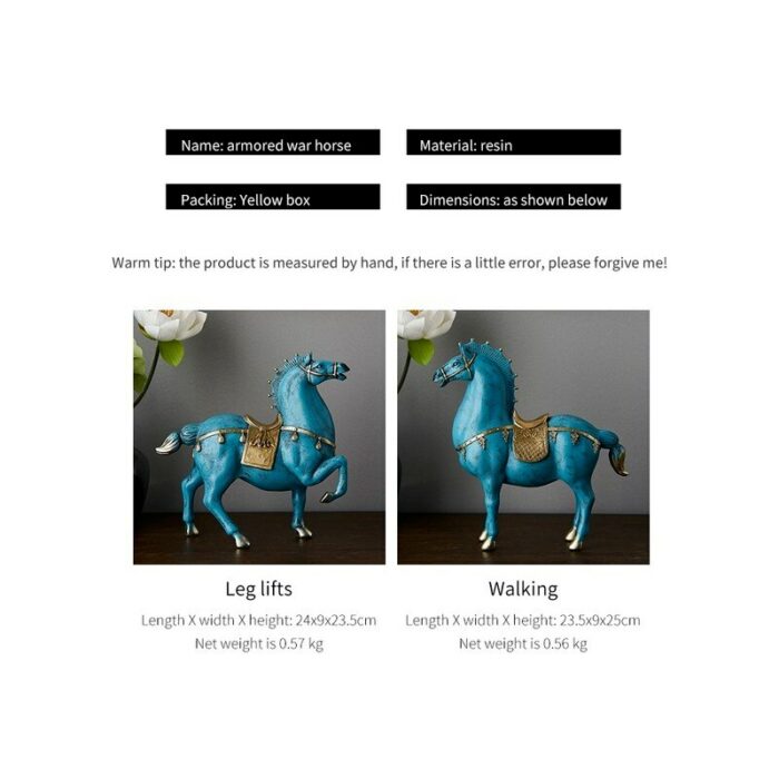 Horse Sculpture Home Decoration Accessories Chinese Style Living Room Decoration Dengshui Statue Office Decor Housewarming Gifts 6