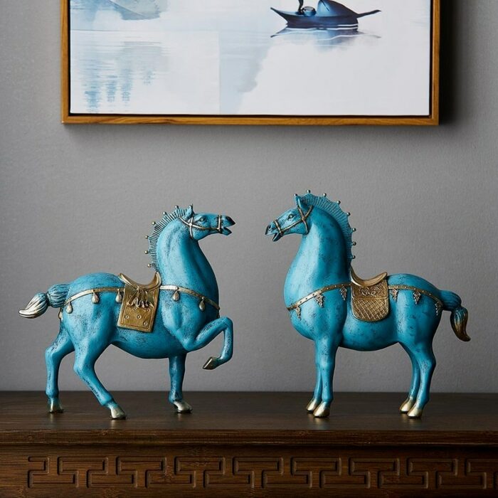 Horse Sculpture Home Decoration Accessories Chinese Style Living Room Decoration Dengshui Statue Office Decor Housewarming Gifts 3