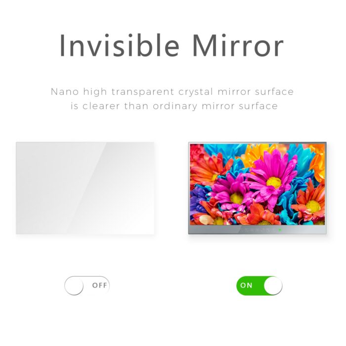 Soulaca Mirror TV Smart Magic Television for Bathroom IP66 Waterproof Integrated with Wi-Fi and Bluetooth (2021 Model) 3