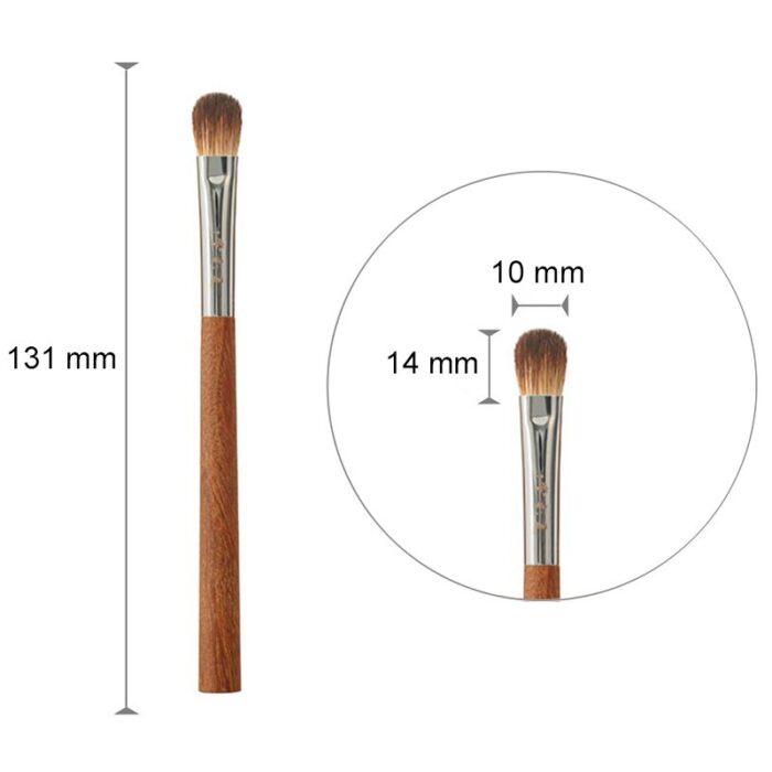 D910 Professional Handmade Make Up Brush Large Eye Shadow Brush Soft Red Fox Hair Red Sandalwood Makeup Brushes 6