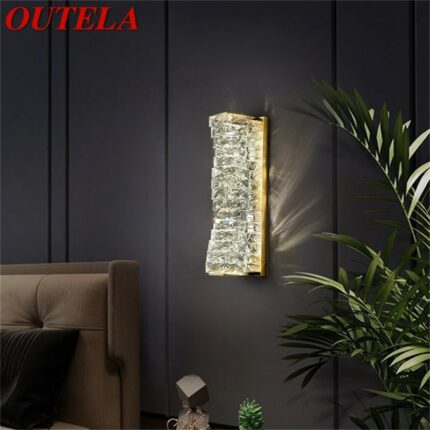 OUTELA Contemporary Luxury Wall Lamp Creative LED Lighting Scones Indoor Crystal Decorative Home Fixtures 1