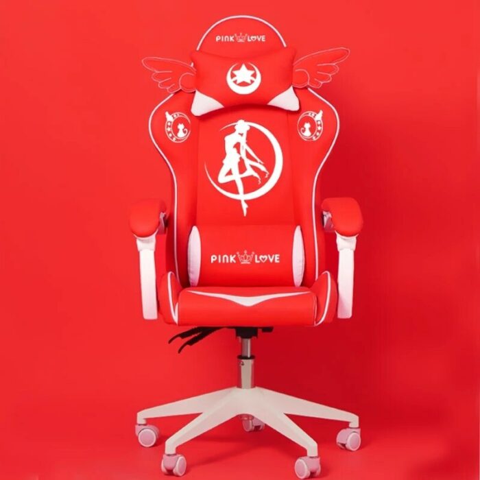 New Girl Wings Gaming Chair Home Comfortable Leather Sofa Chair Kids Cute Color Learning Chair High Quality Office Chair 4