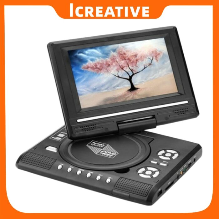 9.8 Inch Portable Mobile DVD WithTelevision Built In Battery Rotatable Intelligent Power-off Memory Function Mini Television 1