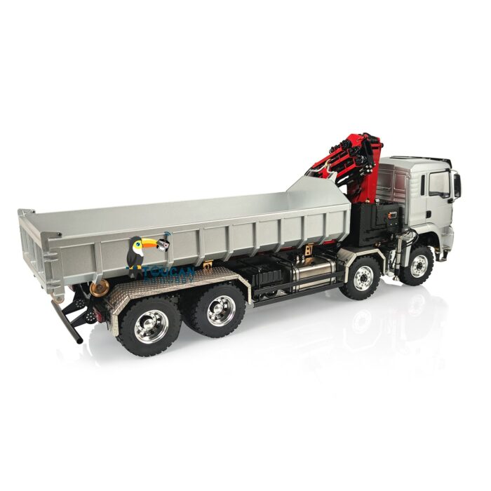 1/14 LESU Metal Hydraulic Dump Car Roll-on Crane RC Truck Construction Vehicle Model W/ Radio Battery Outdoor Toys THZH1241-SMT1 5