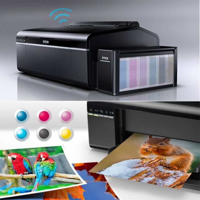 Inkjet A4 Size Printer for Epson L805 Printer with WIFI Pvc Card Printer For Doucument, CD, PVC Card 4