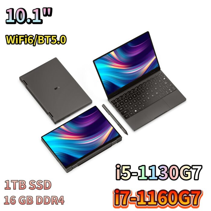 Onemix4 Notebook 10.1" Pocket Laptop Intel i7-1160G7 i5 16G 1TB Thunderbolt4 IPS Touch Screen Windows 10 WiFi6 Netbook PC Gamer 2