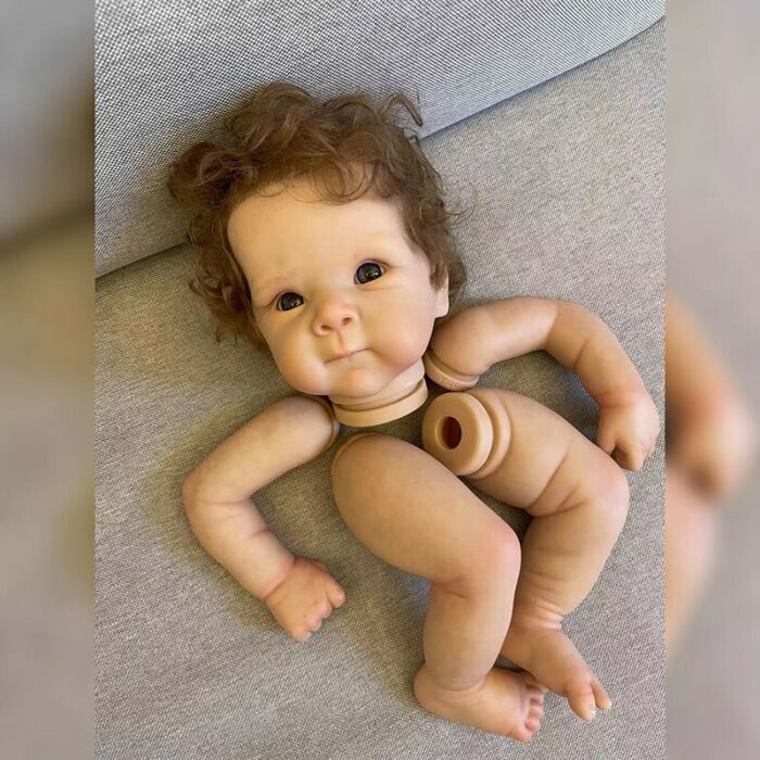 19Inch Already Painted Kit Reborn Baby Doll Bettie with Hand-Rooted Hair Lifelike Soft Touch Unassembled Kit Dolls for Girl 2