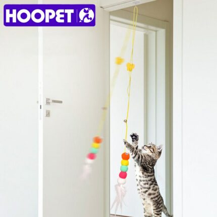 HOOPET Simulation Caterpillar Cat Toy Hanging Automatic Interactive Rope Mouse Toy for Cats Self-hey Teaser Wand Pet Supplies 1