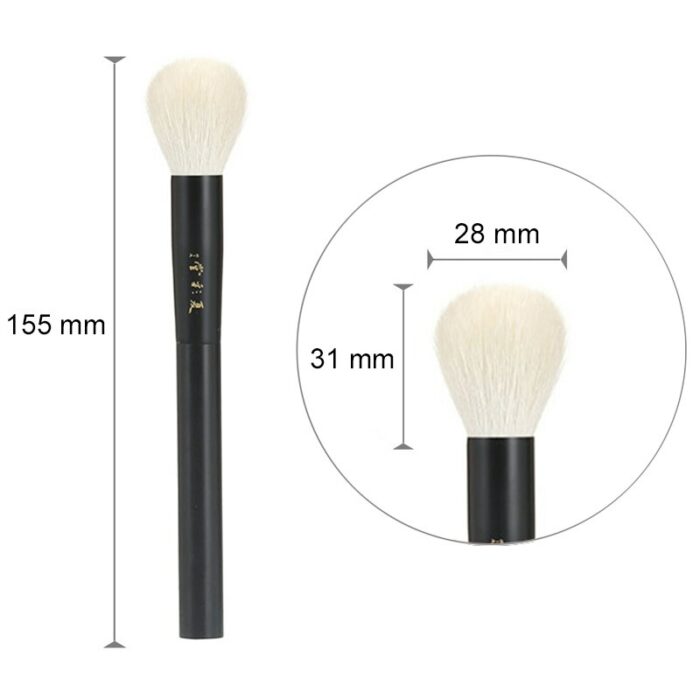 C89 Professional Handmade Make Up Brush Contour Blush Highlighter Brush Soft Saibikoho Goat Hair Ebony Handle Makeup Brushes 6