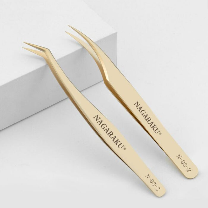 NAGARAKU 20 PCS N-series Tweezers For Eyelash Extension Fans-making Tweezers Volume Fans Eyelash Tweezers 3D Accurate Tweezers 5