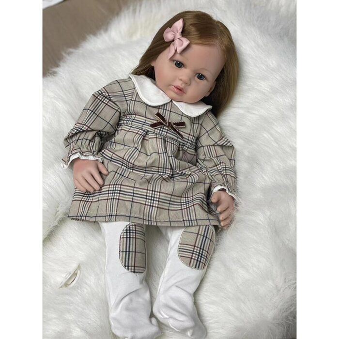 63CM Realistic Reborn Girl Doll Touch Soft Hand-Detailed Paint with 3D Look Visible Veins Birthday Gift Toy for Children 4