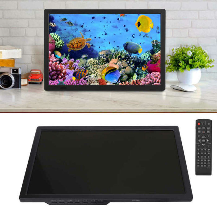 16 Inch Digital Television Intelligent Portable Widescreen LCD Display for Outdoor EU Plug 110‑220V 3