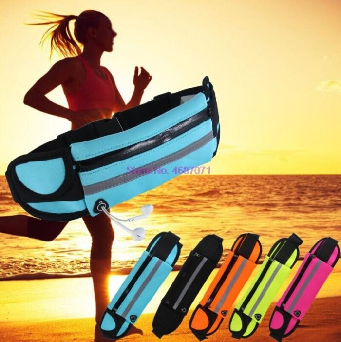 By DHL 100pcs Sport Accessories Outdoor Running Waist Bag Waterproof Mobile Phone Holder Jogging Belt Belly Bag Women Gym Bag 1