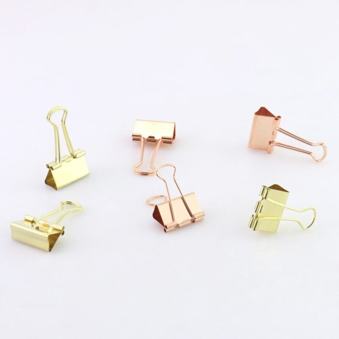 TUTU Rose Gold Fashion Paperclip binder Clips push pin Photo Clip Paper Clips Decorative Gift Stationary Office Supplies H0162 3