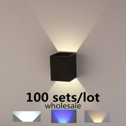 100sets/lot 3W AC85-265V Surface Mounted LED Wall Light Modern Nordic Luminaire Indoor Wall Lamps Living Room Porch Outdoor 1