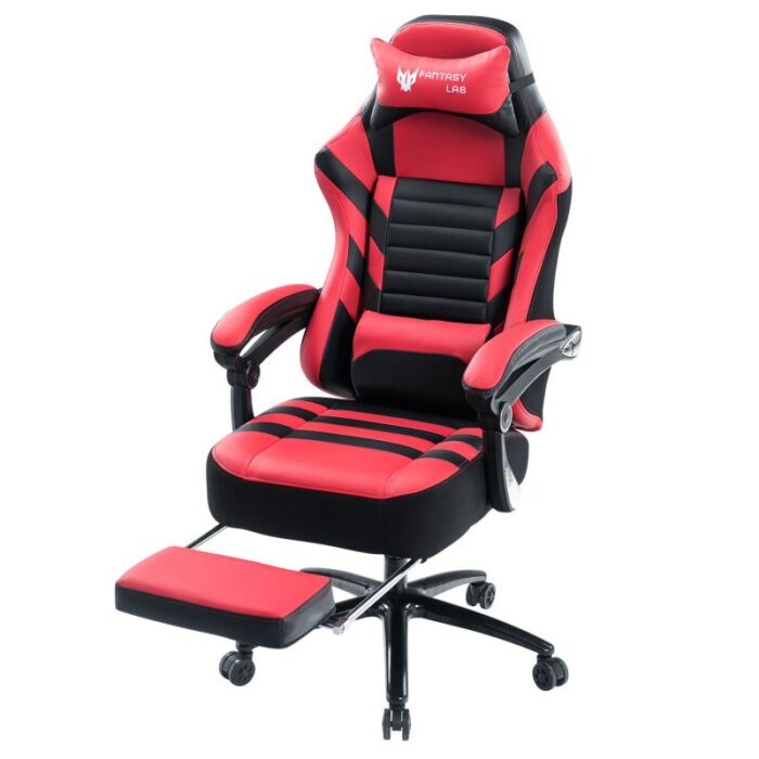 Gaming Chair with Footrest 400lb Gaming Chair Massage Gaming Chair Memory Foam Adjustable Tilt Back Angle and Arm High Back 3