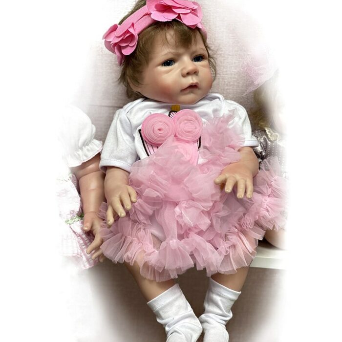 55cm Reborn Baby Dolls Bebe Lifelike Newborn Cute Cloth Body Body Toy for Children Christmas Surprise Gift Drop Shipping 3