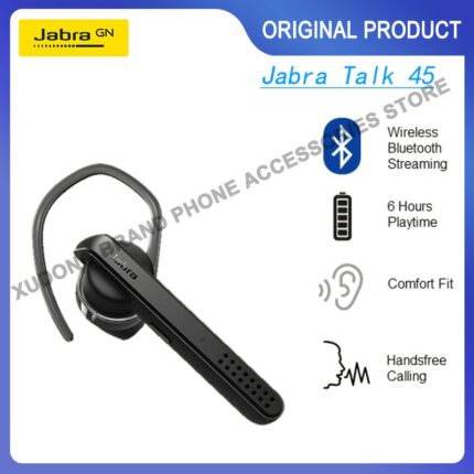 Original Jabra Talk 45 Wireless Mono Bluetooth Headset with mic / Stream GPS & media Business Handsfree Earphones In Car 1