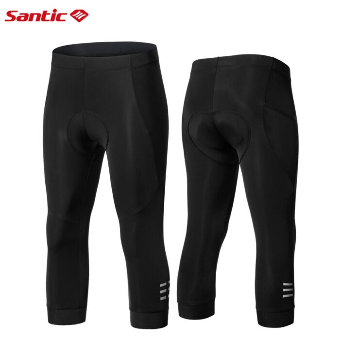 Santic Men Summer Cycling Pants Mountain Bike Cycle Jersey Cropped Pants Shorts Reflective Tight WM1C05131H 1