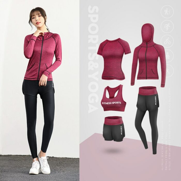 New Arrival Running Sets Women Sports Suit Jogging Basketball Underwear Sportswear Gym Tights Running Tracksuit Training Clothes 4