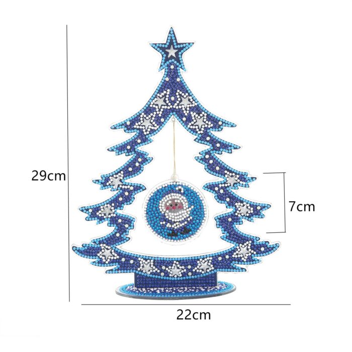 DIY Diamond Painting Christmas Tree Diamond Art Hanging Pendant Special Shaped Diamond Embroidery Kit Cross Stitch Art Craft 4