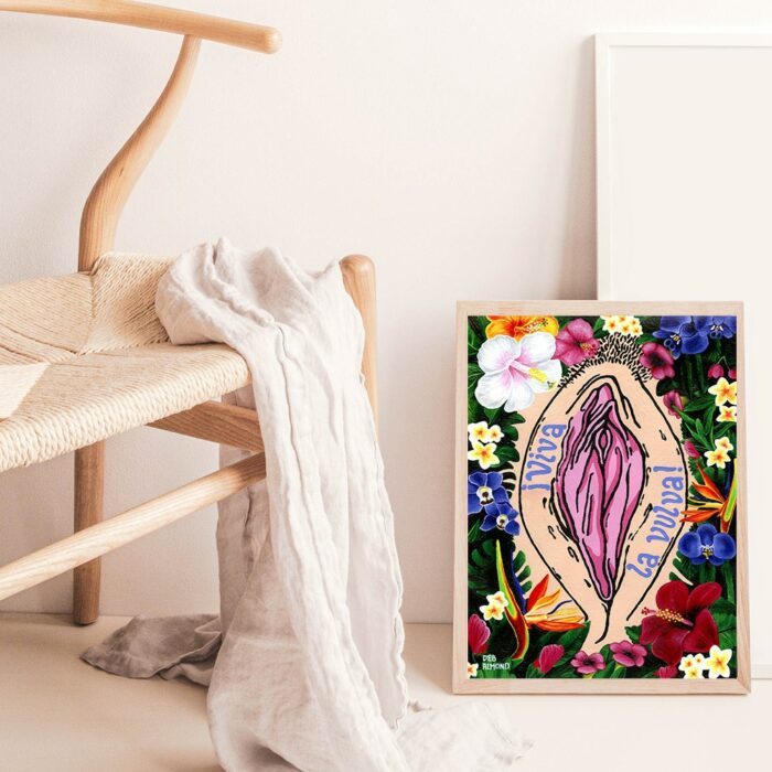 Boho Feminist Body Positive Art Print Poster Flowers Vulva Vagina Sign Canvas Pictures Doctor Office Room Wall Decor Painting 4