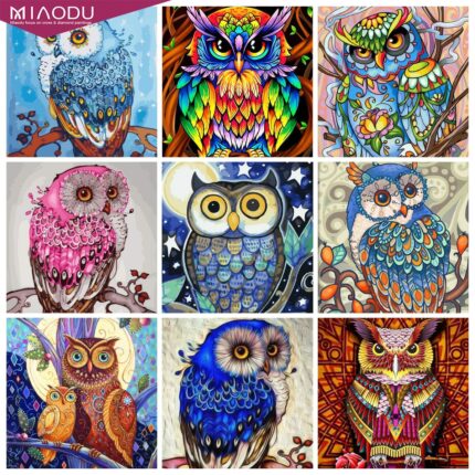 5D DIY Diamond Painting Owl Rhinestone Art Diamond Embroidery Animals Sale Mosaic Cross Stitch Kit Home Decor Gift 2