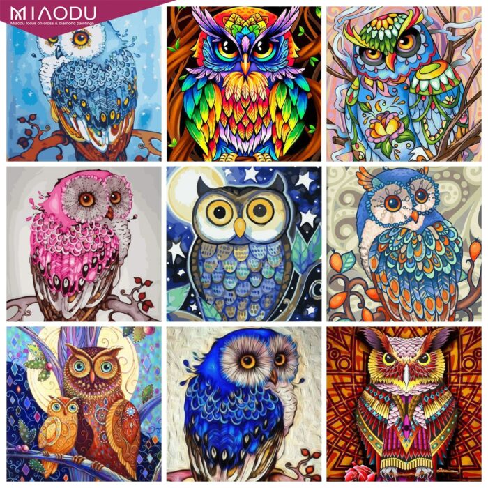 5D DIY Diamond Painting Owl Rhinestone Art Diamond Embroidery Animals Sale Mosaic Cross Stitch Kit Home Decor Gift 2