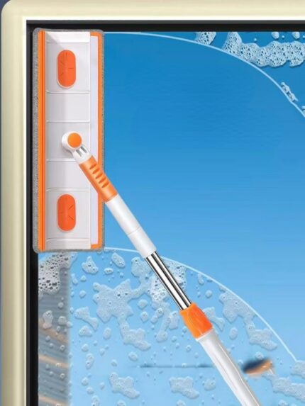 Window Clean Squeegee Mop Soft Microfiber Wiper Telescopic Glass Brush Multi-function Scraper Cleaning Dust Household Clean 2