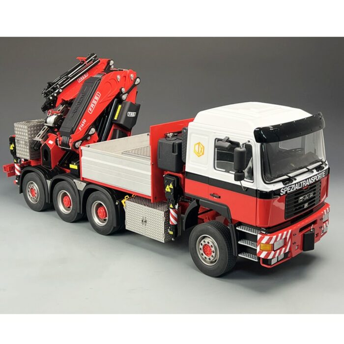 F2000 1/14 8X8 Truck Mounted Crane RC Truck Dump Truck Model F1650 Full Metal Rear Wheel Follower RC Trailer Model Toy 5