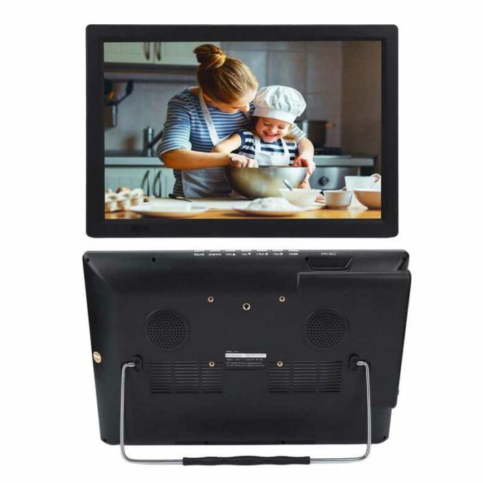 14 Inch Car Digital Television Multifunction Portable Digital Analog TV with Same Screen Function US Plug 110‑220V 5