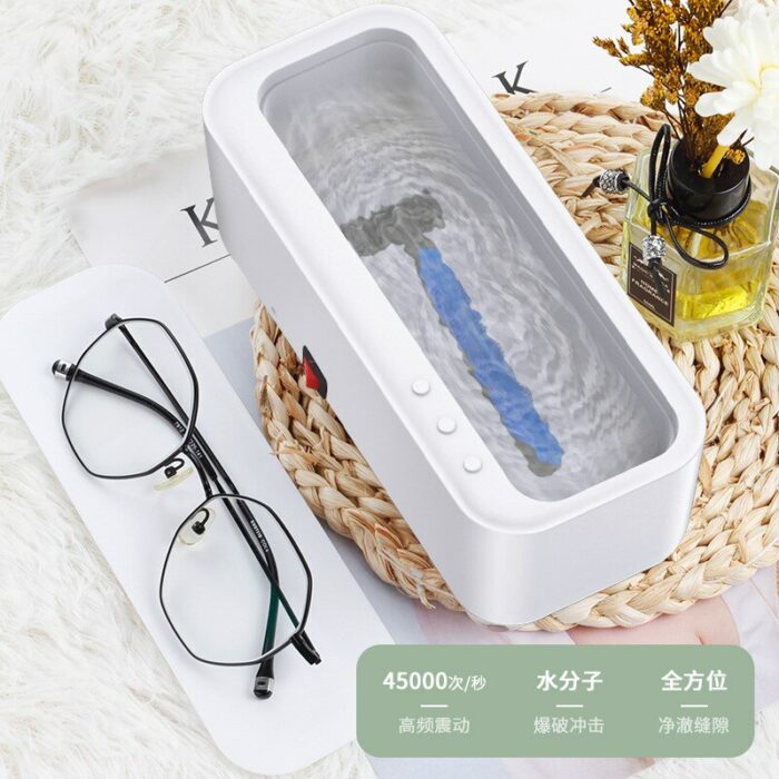 Small glasses cleaning machine jewelry ultrasonic cleaning machine office household charging dynamic cleaner 4