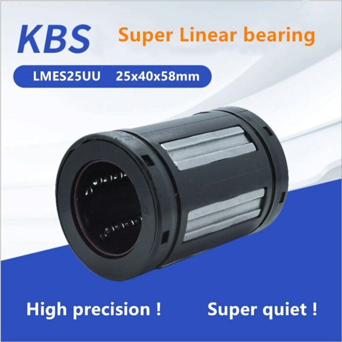 50pcs KBS super Linear ball Bearing LMES25UU 25x40x58mm Plastic linear bearings bushing for 25mm linear rod shaft CNC parts 1