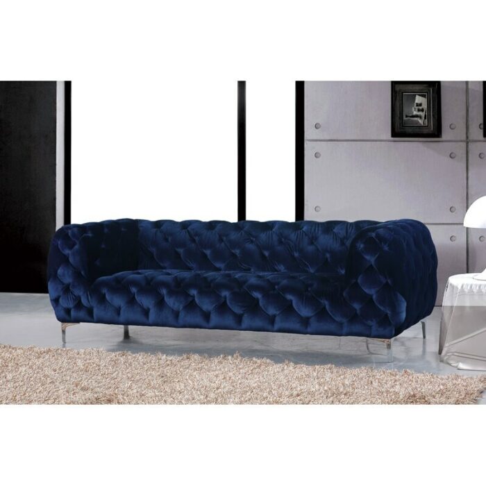 Modern Luxury Design Style Living Room Bedroom Home Office Furniture Velvet Sofa 36"H x 91"W x 28"D 4