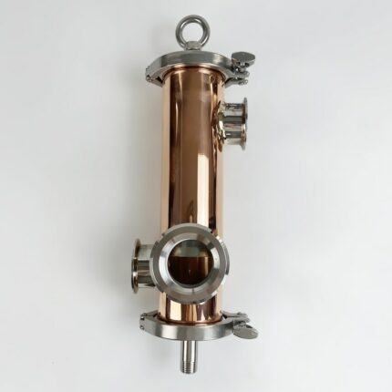 3"(76mm) FlangeOD91 Copper Gin Basket Set For Homebrew With Filter Basket Of V-680ml ,Connector 3"*3"X2"*2",Long Type Gin Basket 1